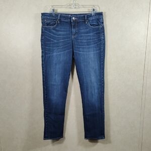 04142 FINAL PRICE Kut from the Kloth medium wash straight leg jeans 12